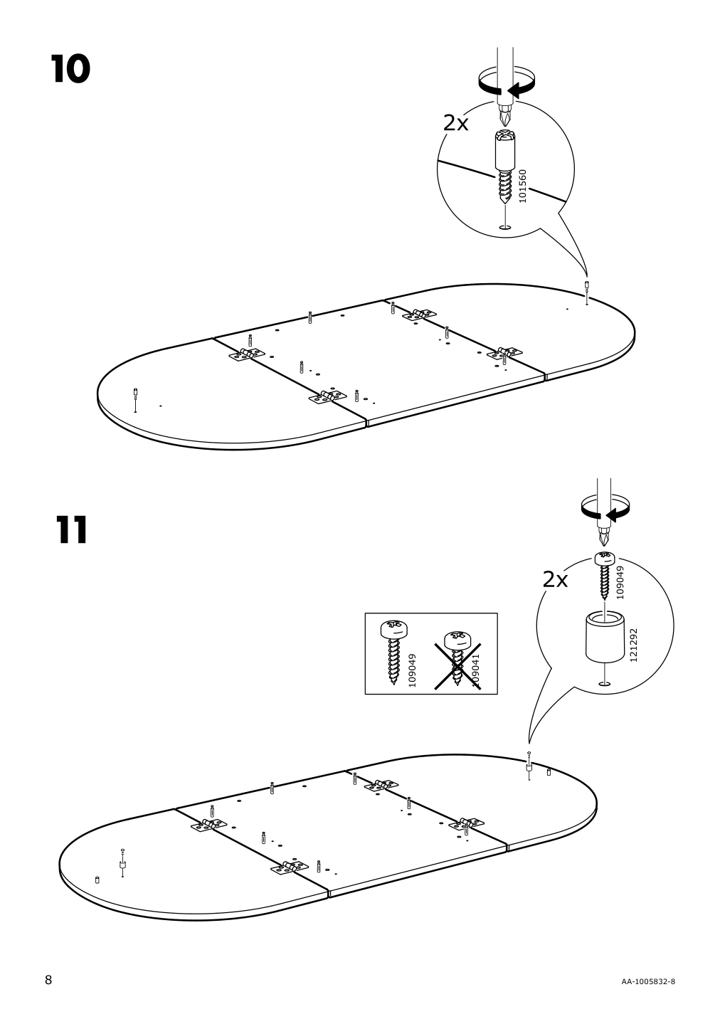 Assembly instructions for IKEA Arkelstorp coffee table black | Page 8 - IKEA ARKELSTORP coffee table 302.608.07