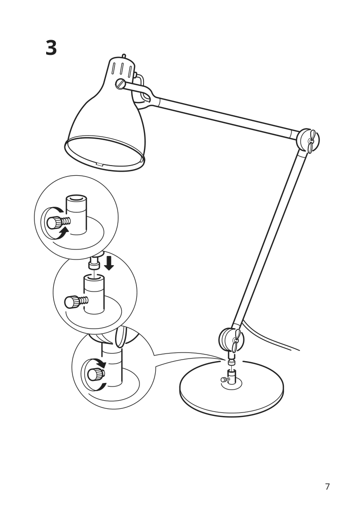 Assembly instructions for IKEA Aroed work lamp turquoise | Page 7 - IKEA ARÖD work lamp 605.215.92