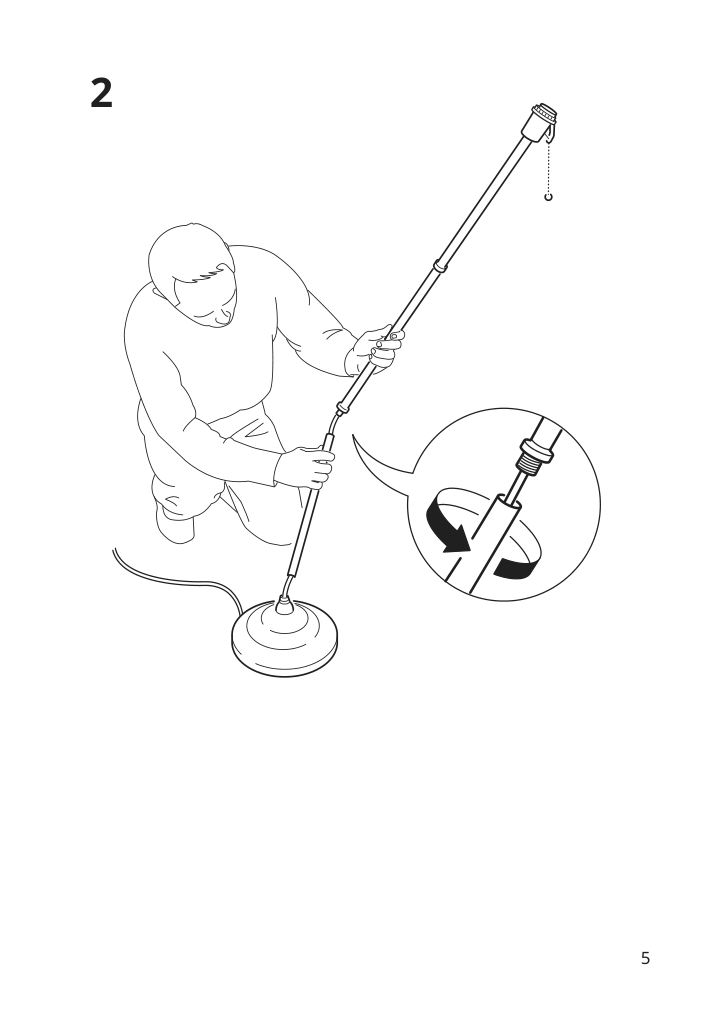 Assembly instructions for IKEA Arstid floor lamp brass white | Page 5 - IKEA ÅRSTID floor lamp 003.213.17