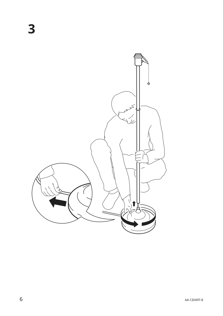 Assembly instructions for IKEA Arstid floor lamp brass white | Page 6 - IKEA ÅRSTID floor lamp 003.213.17