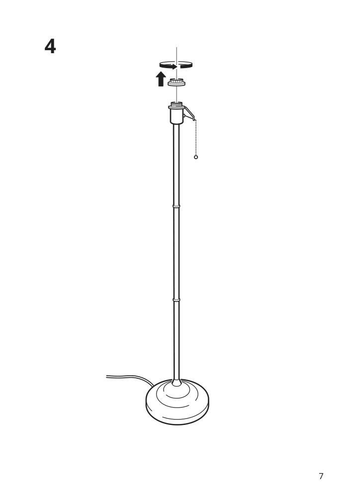 Assembly instructions for IKEA Arstid floor lamp brass white | Page 7 - IKEA ÅRSTID floor lamp 003.213.17