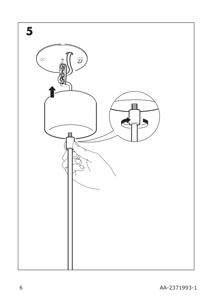 Assembly instructions for IKEA Asige pendant lamp silver color | Page 6 - IKEA ASIGE pendant lamp 405.183.31