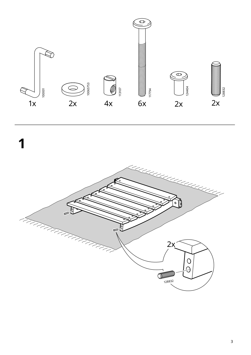 Assembly instructions for IKEA Askholmen armchair outdoor dark brown | Page 3 - IKEA ASKHOLMEN table and 4 armchairs, outdoor 095.291.10