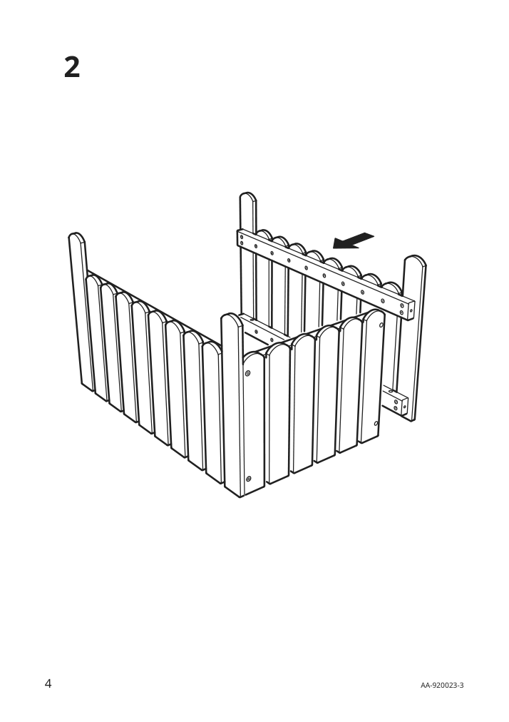 Assembly instructions for IKEA Askholmen flower box light brown stained | Page 4 - IKEA ASKHOLMEN flower box with trellis, outdoor 590.539.25