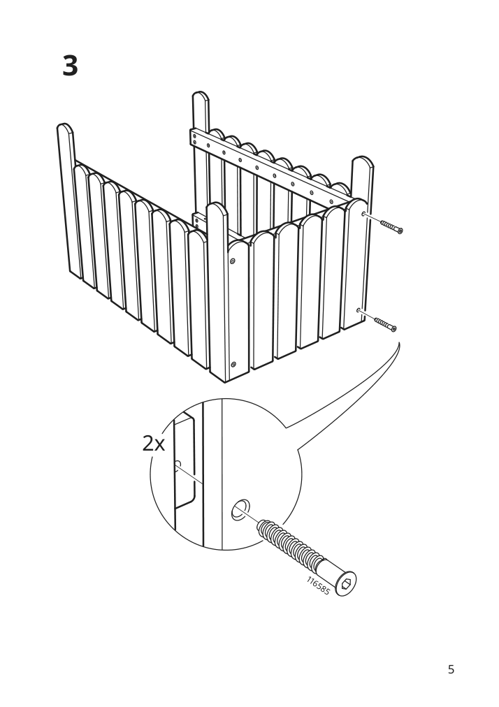 Assembly instructions for IKEA Askholmen flower box light brown stained | Page 5 - IKEA ASKHOLMEN flower box with trellis, outdoor 590.539.25