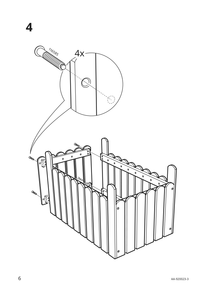 Assembly instructions for IKEA Askholmen flower box light brown stained | Page 6 - IKEA ASKHOLMEN flower box with trellis, outdoor 590.539.25