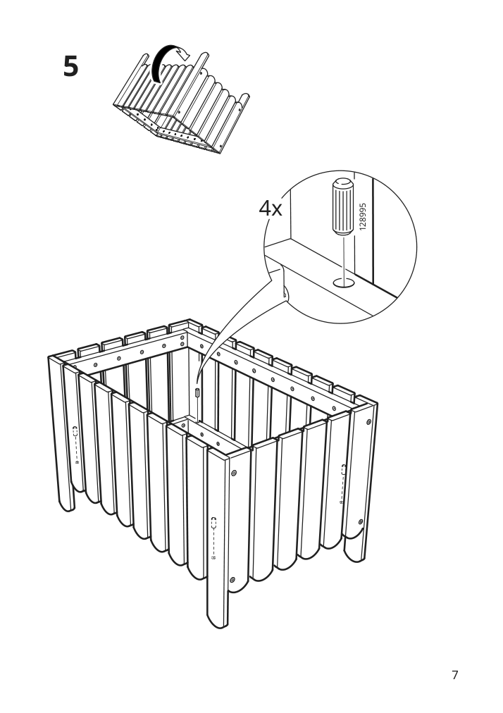 Assembly instructions for IKEA Askholmen flower box light brown stained | Page 7 - IKEA ASKHOLMEN flower box with trellis, outdoor 590.539.25