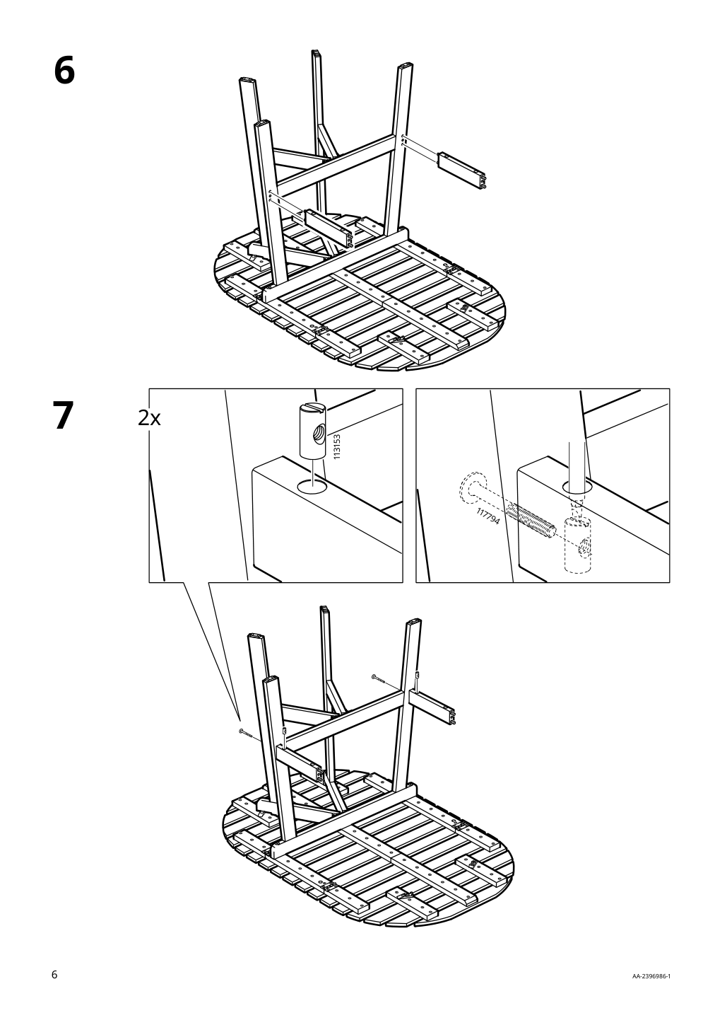 Assembly instructions for IKEA Askholmen gateleg table outdoor dark brown | Page 6 - IKEA ASKHOLMEN gateleg table+4 chairs, outdoor 495.300.41