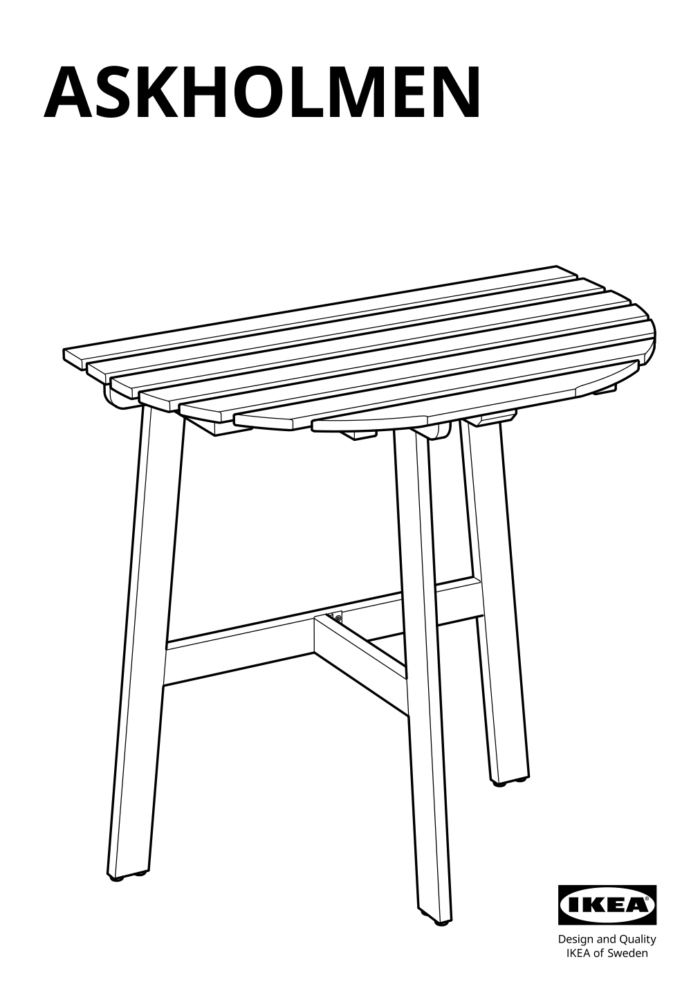 Assembly instructions for IKEA Askholmen table for wall outdoor folding dark brown | Page 1 - IKEA ASKHOLMEN wall table & folding chair, outdoor 695.292.49