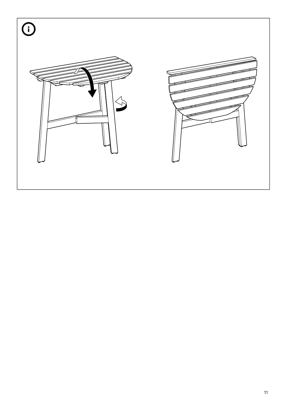 Assembly instructions for IKEA Askholmen table for wall outdoor folding dark brown | Page 11 - IKEA ASKHOLMEN wall table & folding chair, outdoor 695.292.49