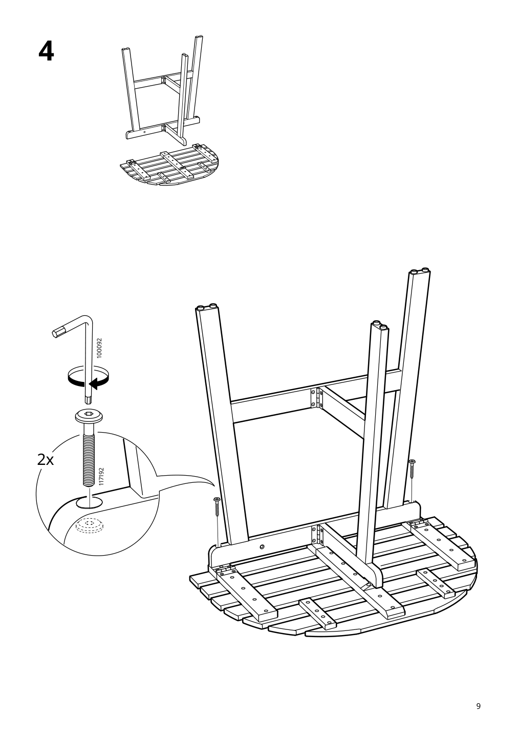 Assembly instructions for IKEA Askholmen table for wall outdoor folding dark brown | Page 9 - IKEA ASKHOLMEN wall table & folding chair, outdoor 695.292.49