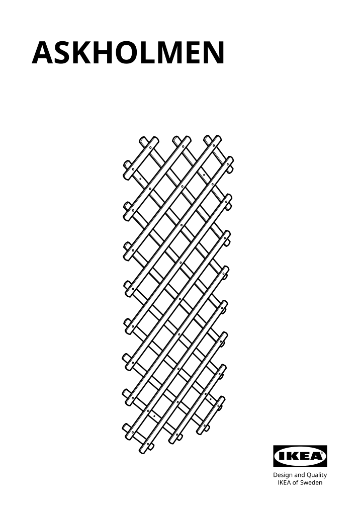 Assembly instructions for IKEA Askholmen trellis light brown stained | Page 1 - IKEA ASKHOLMEN flower box with trellis, outdoor 590.539.25