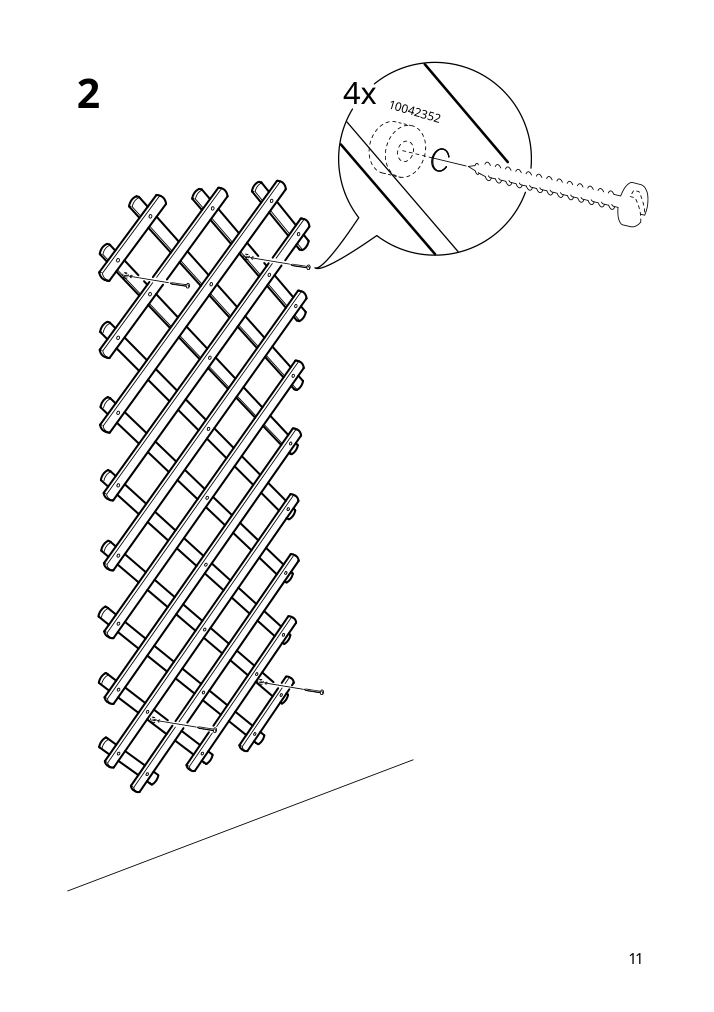 Assembly instructions for IKEA Askholmen trellis light brown stained | Page 11 - IKEA ASKHOLMEN trellis 702.586.71