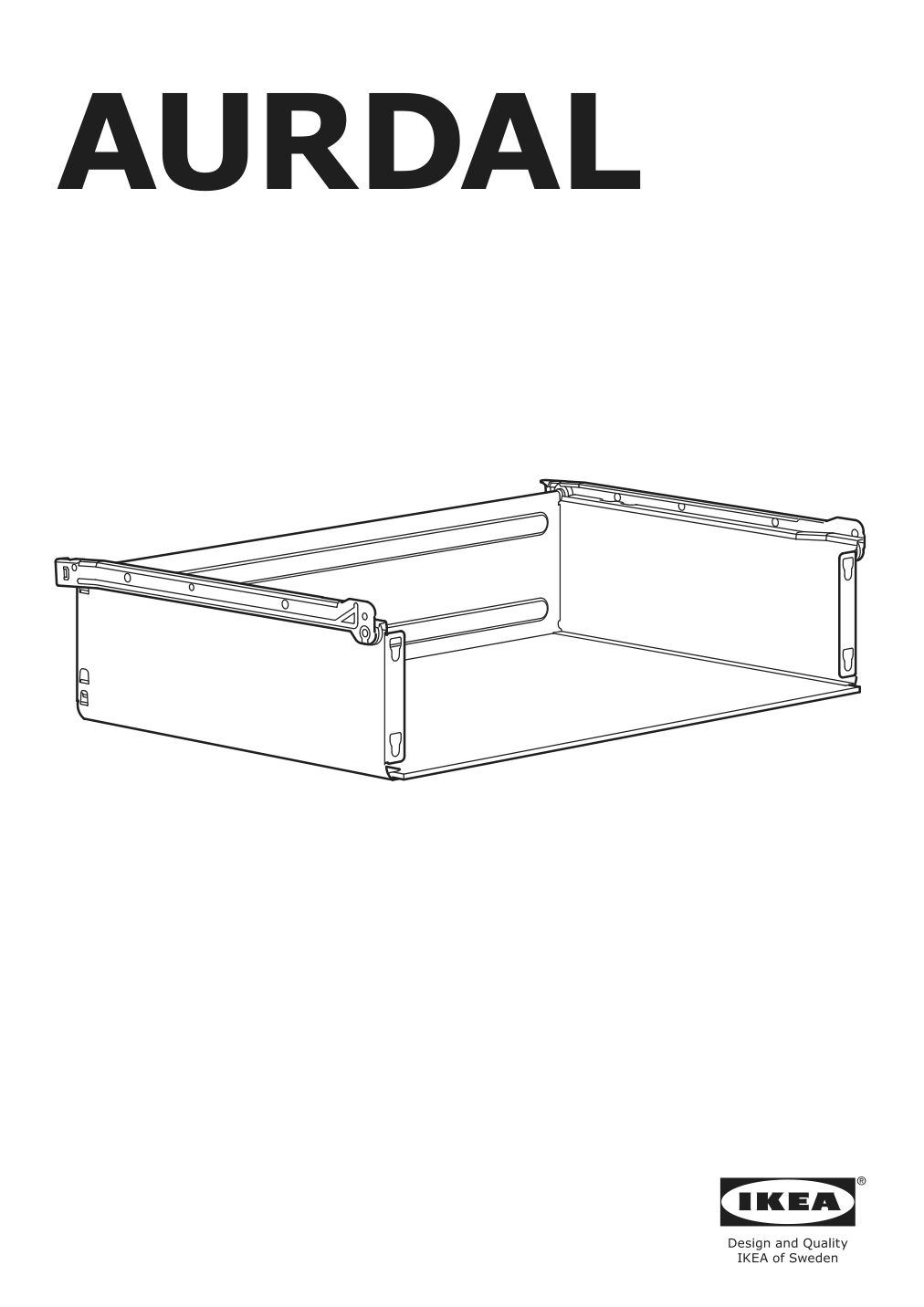 Assembly instructions for IKEA Aurdal drawer without front white | Page 1 - IKEA AURDAL wardrobe combination 495.643.28