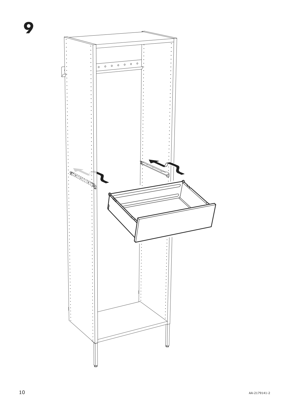 Assembly instructions for IKEA Aurdal drawer without front dark gray | Page 10 - IKEA AURDAL wardrobe combination 393.315.32