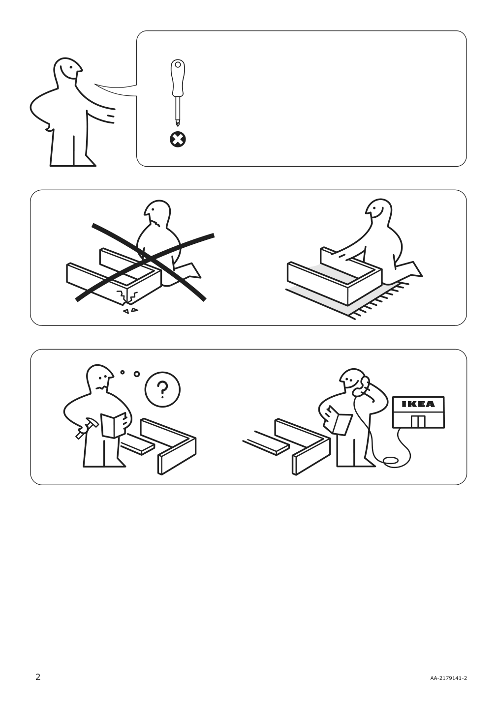 Assembly instructions for IKEA Aurdal drawer without front dark gray | Page 2 - IKEA AURDAL wardrobe combination 193.315.33