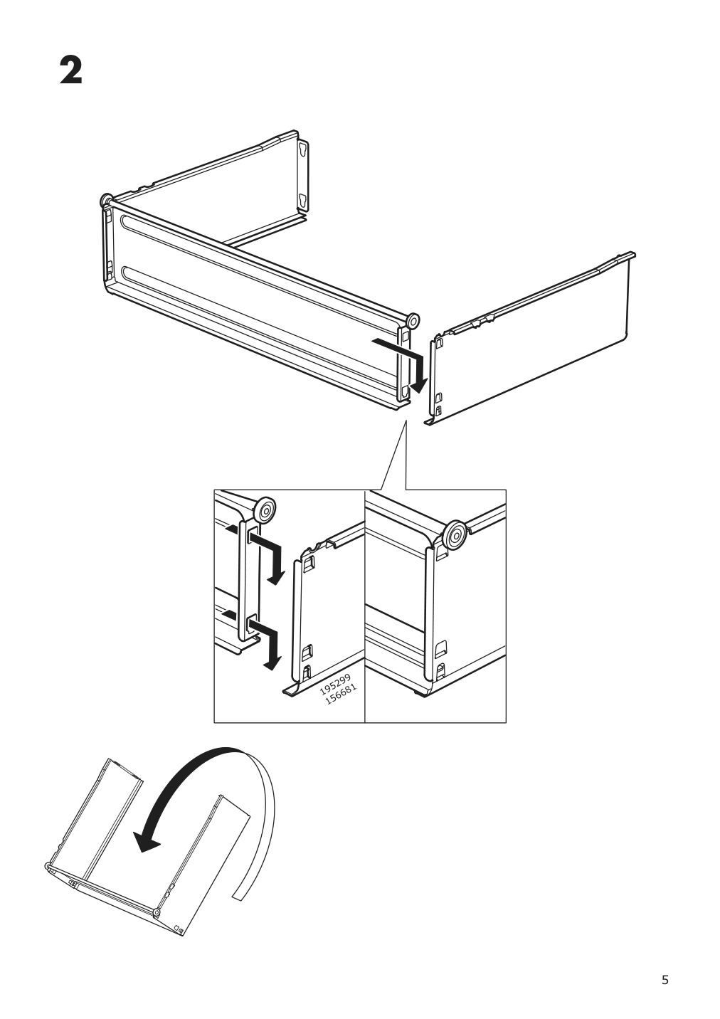 Assembly instructions for IKEA Aurdal drawer without front white | Page 5 - IKEA AURDAL wardrobe combination 895.643.31