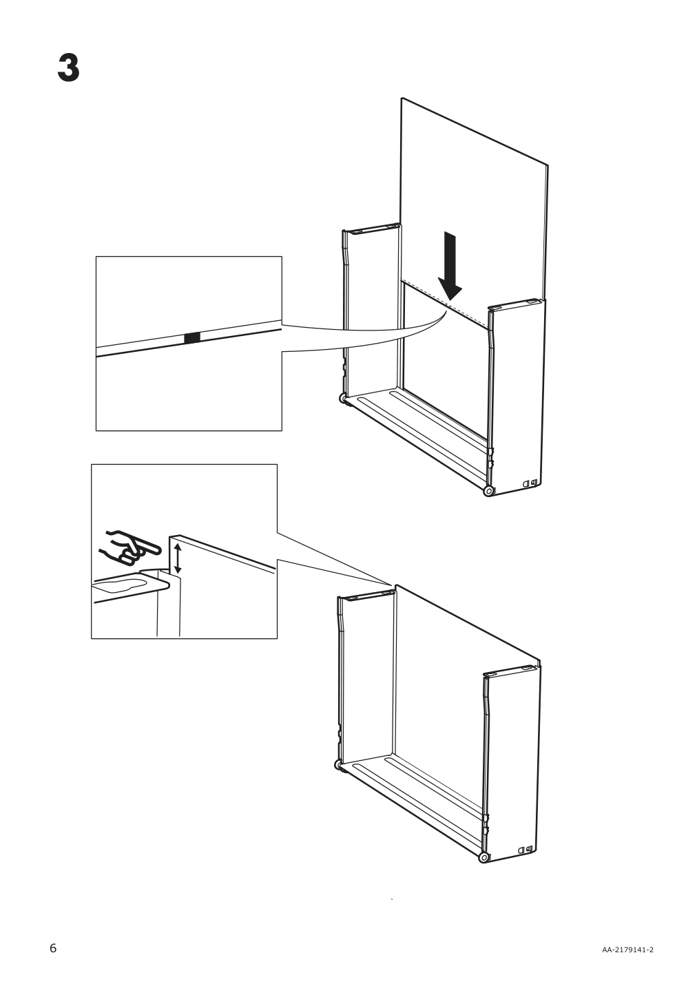 Assembly instructions for IKEA Aurdal drawer without front white | Page 6 - IKEA SKYTTA / AURDAL walk-in wardrobe with sliding doors 595.525.65