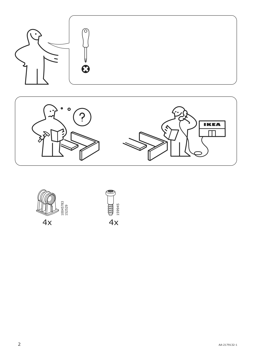 Assembly instructions for IKEA Aurdal shelf white | Page 2 - IKEA AURDAL wardrobe combination 993.315.29