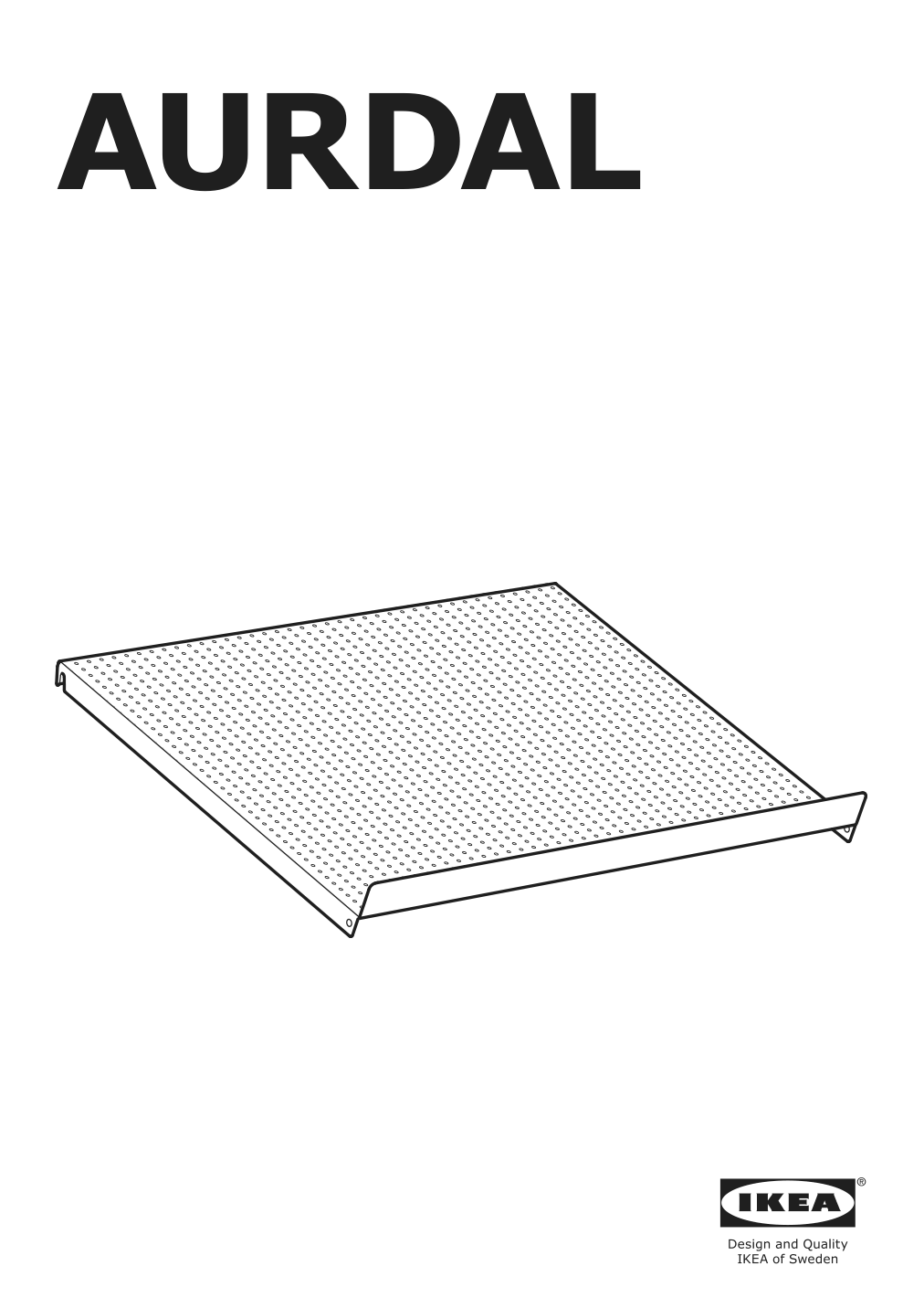 Assembly instructions for IKEA Aurdal shoe shelf dark gray | Page 1 - IKEA AURDAL wardrobe combination 493.315.41