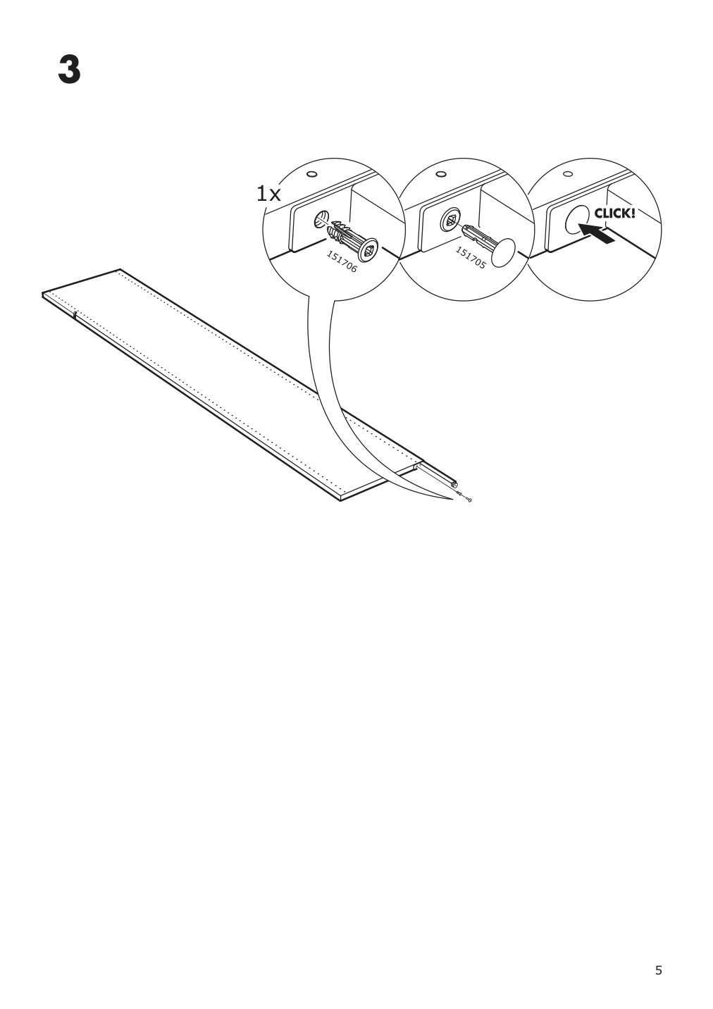 Assembly instructions for IKEA Aurdal side panel with leg white | Page 5 - IKEA AURDAL wardrobe combination 693.315.21