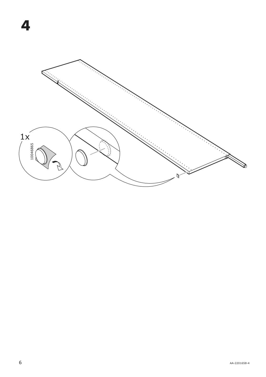 Assembly instructions for IKEA Aurdal side panel with leg dark gray | Page 6 - IKEA SKYTTA / AURDAL reach-in wardrobe with sliding door 295.282.18