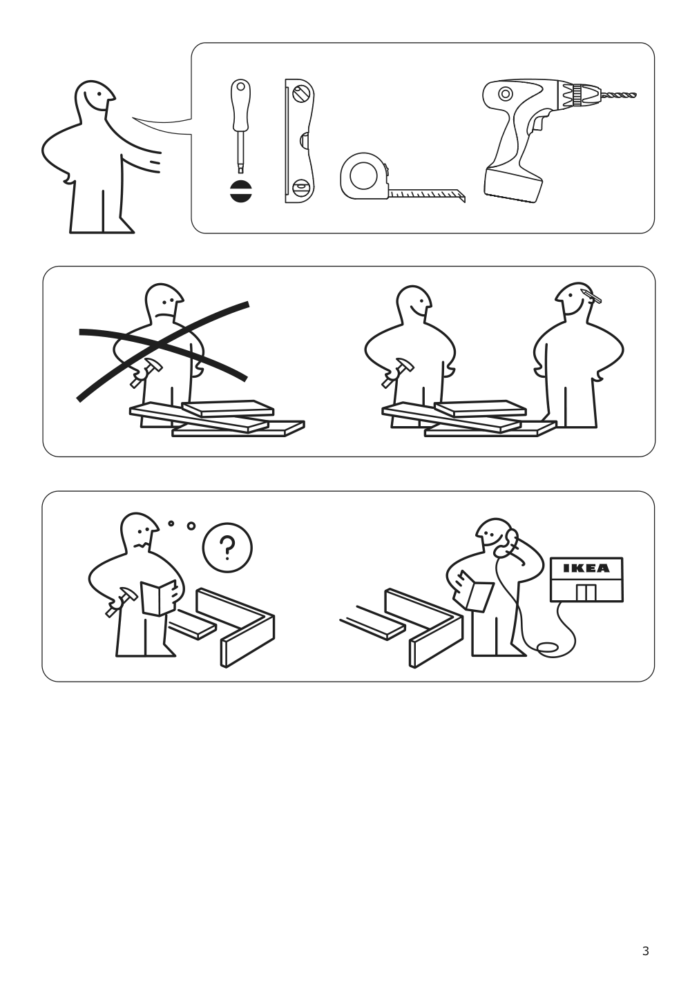 Assembly instructions for IKEA Aurdal suspension rail white | Page 3 - IKEA AURDAL wardrobe combination 895.643.31