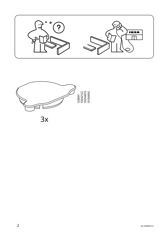 Assembly instructions for IKEA Axstad door dark gray | Page 2 - IKEA SEKTION / MAXIMERA high cb w 2 doors/shelves/5 drawers 094.627.51