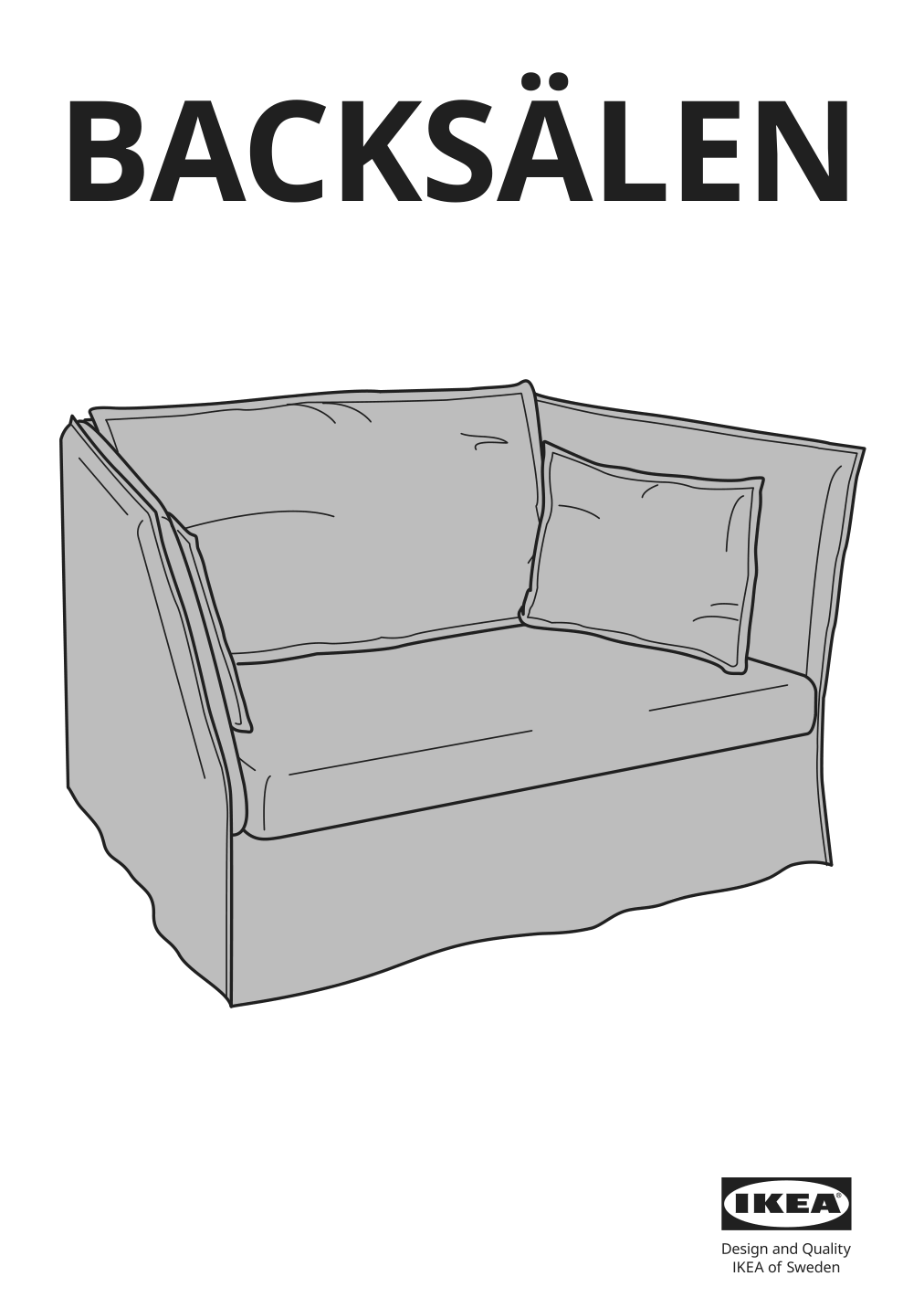 Assembly instructions for IKEA Backsaelen frame 1 5 seat armchair | Page 1 - IKEA BACKSÄLEN 1.5-seat armchair 093.931.97