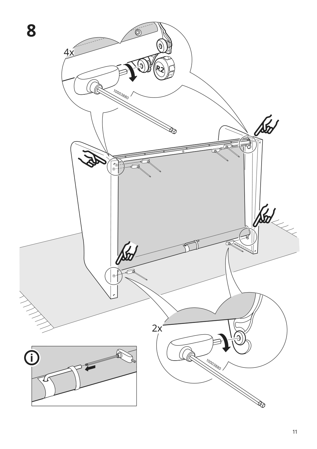 Assembly instructions for IKEA Backsaelen frame 1 5 seat armchair | Page 11 - IKEA BACKSÄLEN 1.5-seat armchair 093.931.97