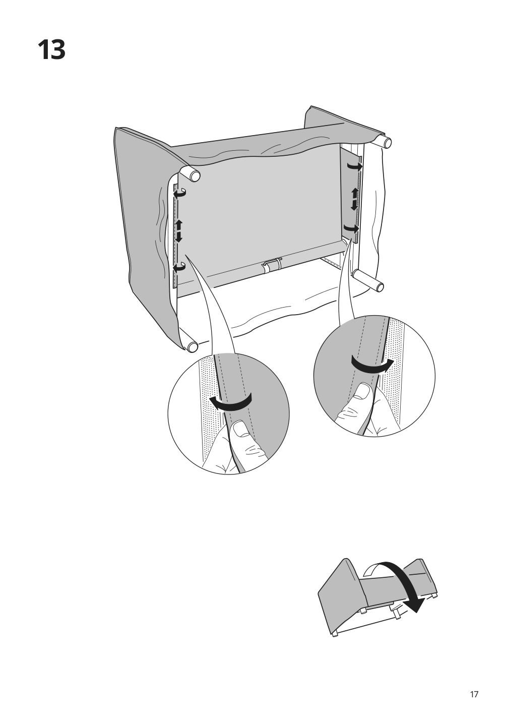 Assembly instructions for IKEA Backsaelen frame 1 5 seat armchair | Page 17 - IKEA BACKSÄLEN 1.5-seat armchair 093.931.97