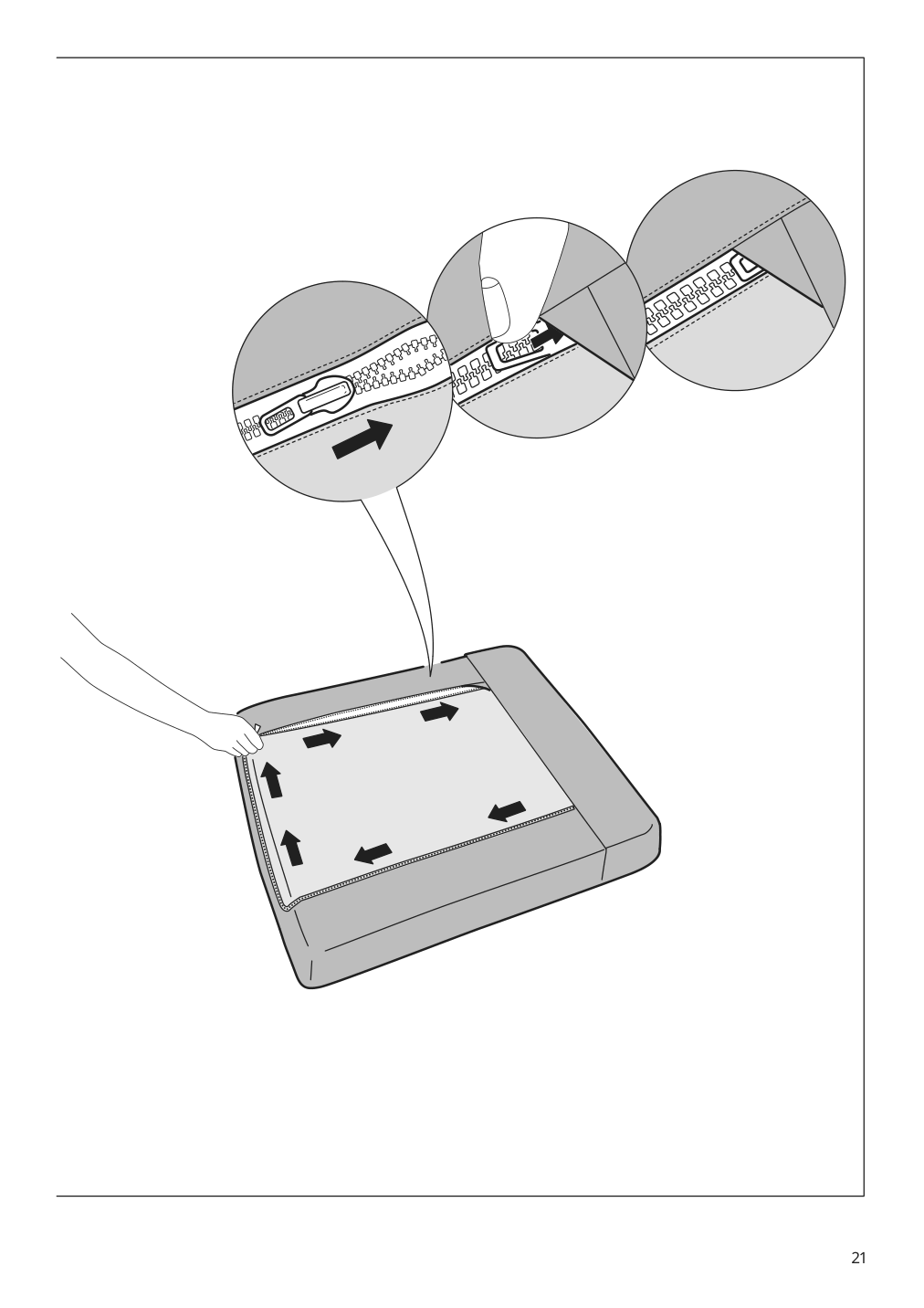 Assembly instructions for IKEA Backsaelen frame 1 5 seat armchair | Page 21 - IKEA BACKSÄLEN 1.5-seat armchair 093.931.97