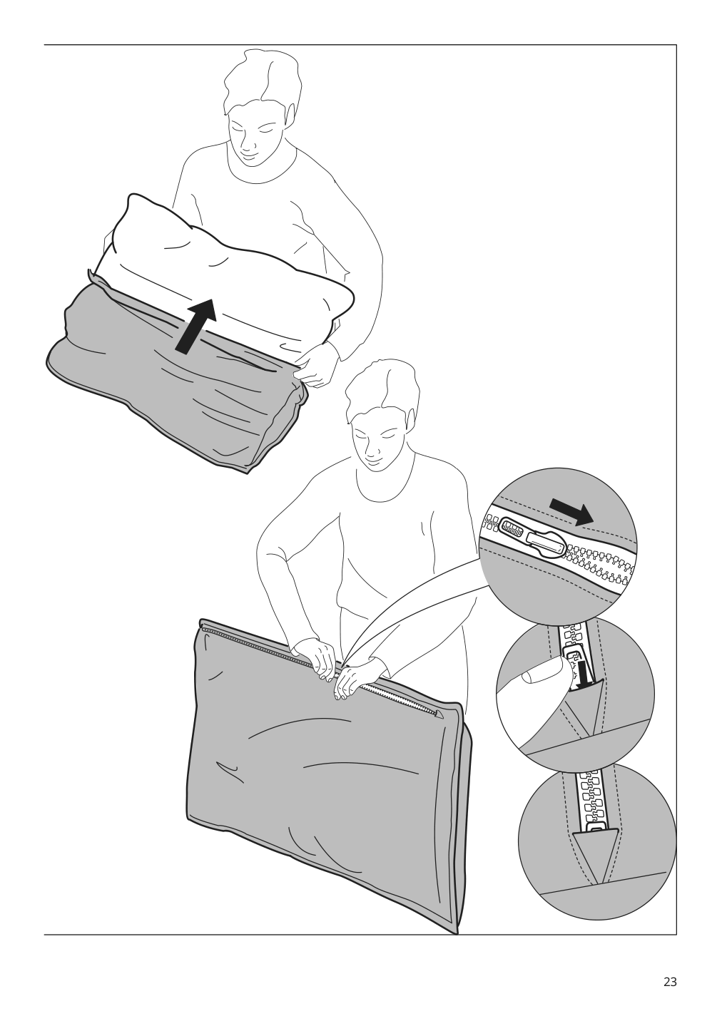 Assembly instructions for IKEA Backsaelen frame 1 5 seat armchair | Page 23 - IKEA BACKSÄLEN 1.5-seat armchair 093.931.97