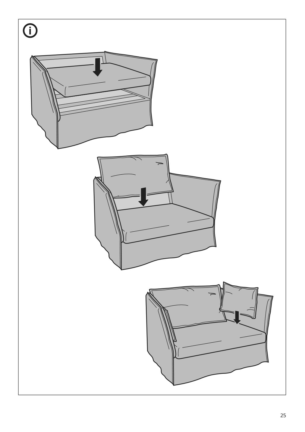 Assembly instructions for IKEA Backsaelen frame 1 5 seat armchair | Page 25 - IKEA BACKSÄLEN 1.5-seat armchair 093.931.97