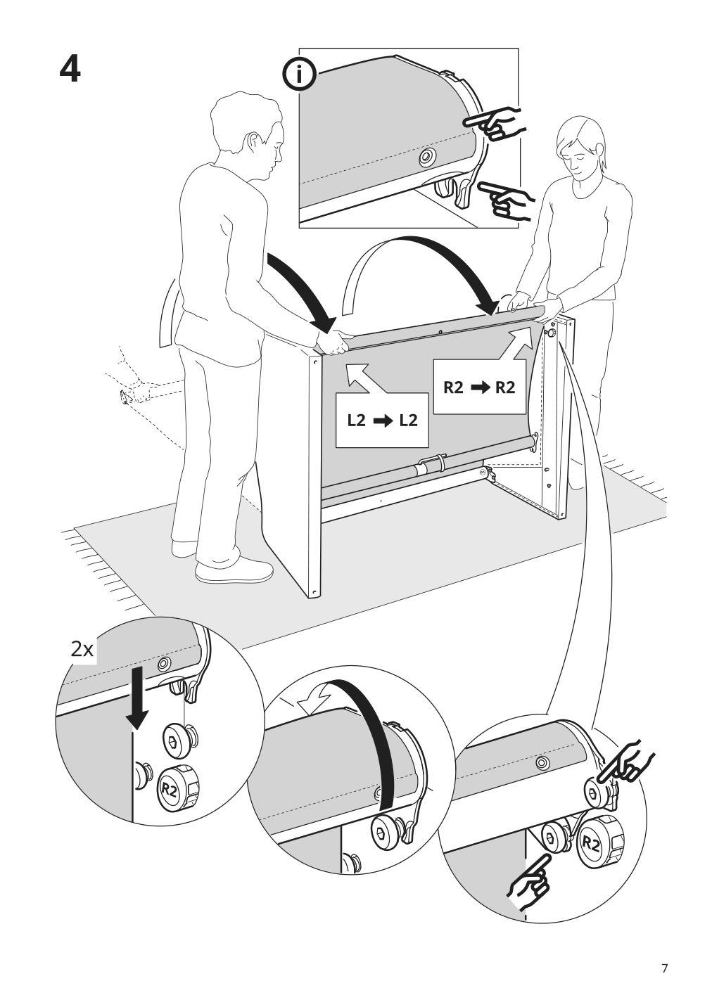 Assembly instructions for IKEA Backsaelen frame 1 5 seat armchair | Page 7 - IKEA BACKSÄLEN 1.5-seat armchair 093.931.97