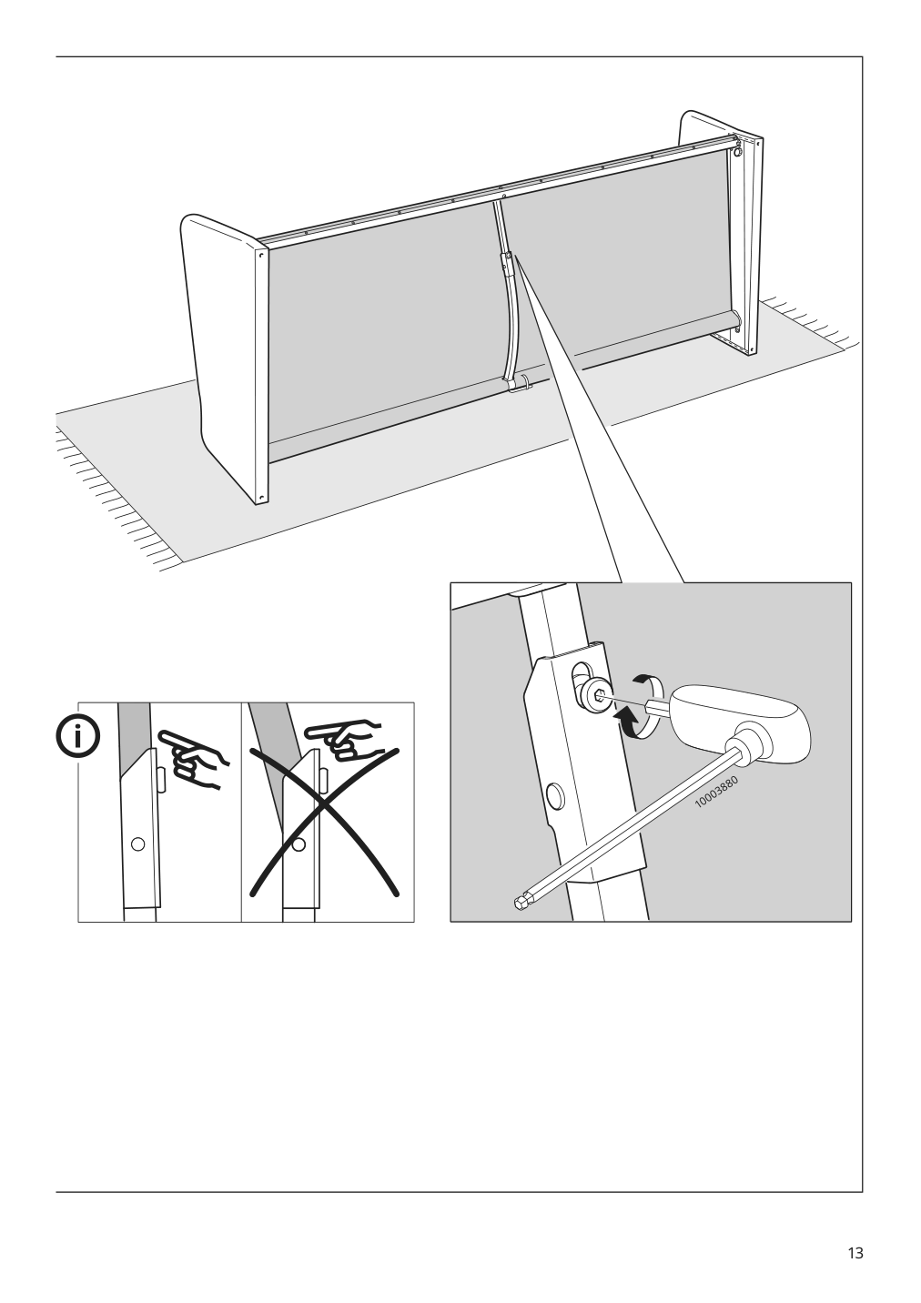 Assembly instructions for IKEA Backsaelen frame 3 seat sofa w chaise | Page 13 - IKEA BACKSÄLEN sofa with chaise 093.931.83