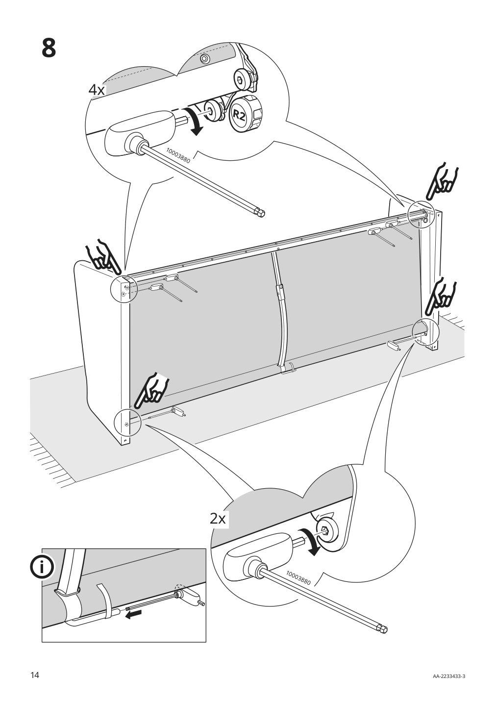 Assembly instructions for IKEA Backsaelen frame 3 seat sofa w chaise | Page 14 - IKEA BACKSÄLEN sofa with chaise 093.931.83