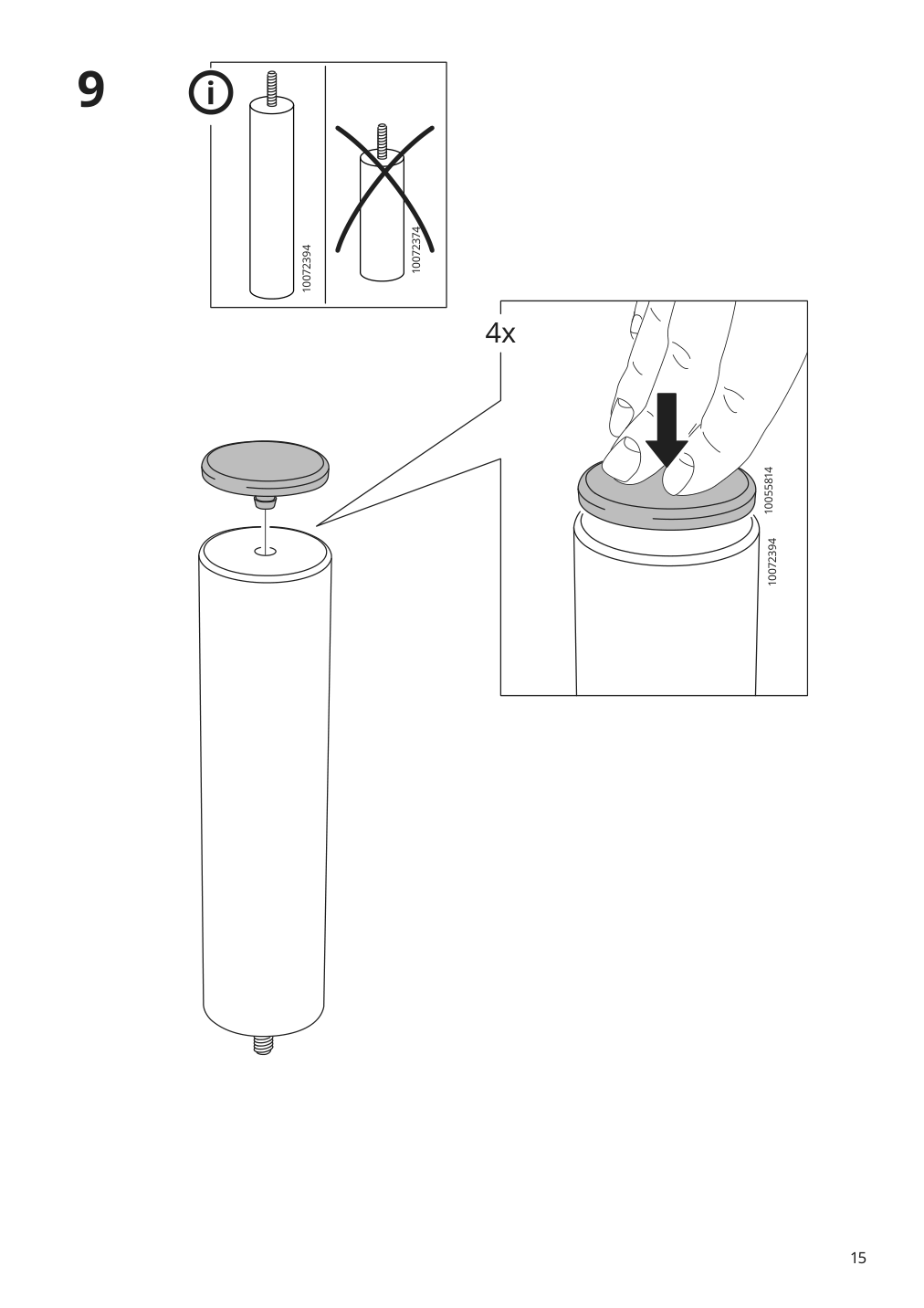 Assembly instructions for IKEA Backsaelen frame 3 seat sofa w chaise | Page 15 - IKEA BACKSÄLEN sofa with chaise 093.931.83