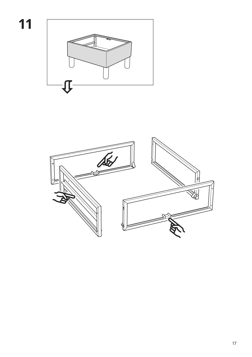 Assembly instructions for IKEA Backsaelen frame 3 seat sofa w chaise | Page 17 - IKEA BACKSÄLEN sofa with chaise 193.931.92