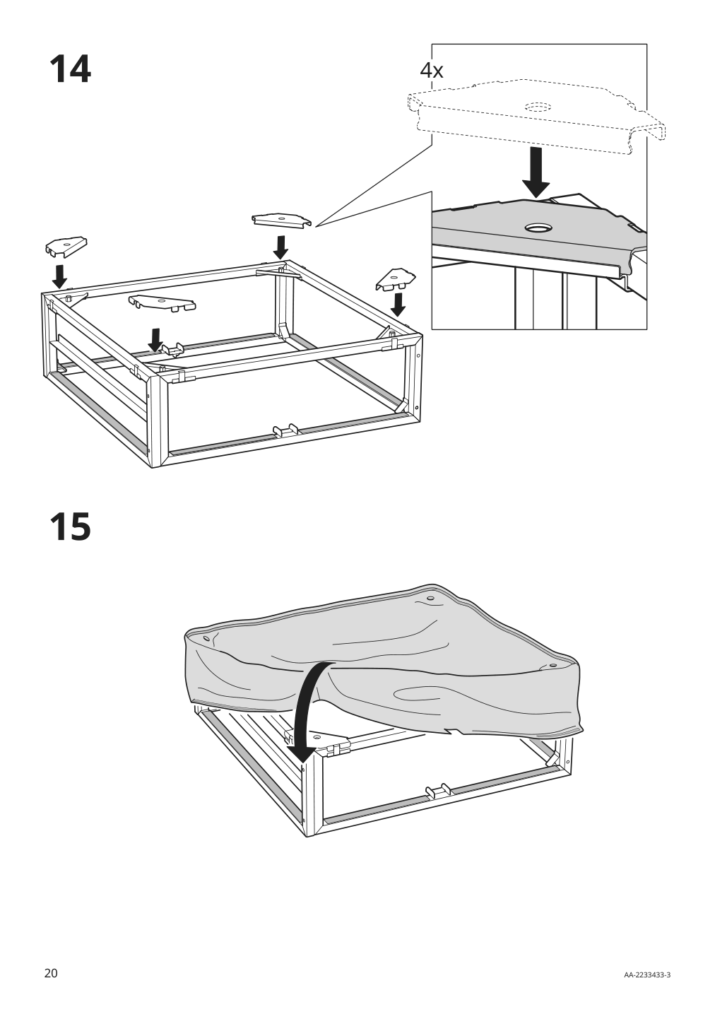 Assembly instructions for IKEA Backsaelen frame 3 seat sofa w chaise | Page 20 - IKEA BACKSÄLEN sofa with chaise 193.931.87