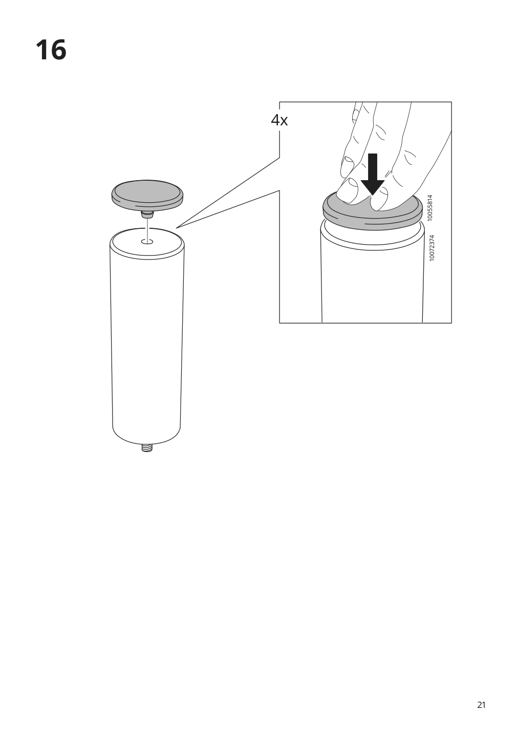 Assembly instructions for IKEA Backsaelen frame 3 seat sofa w chaise | Page 21 - IKEA BACKSÄLEN sofa with chaise 193.931.92