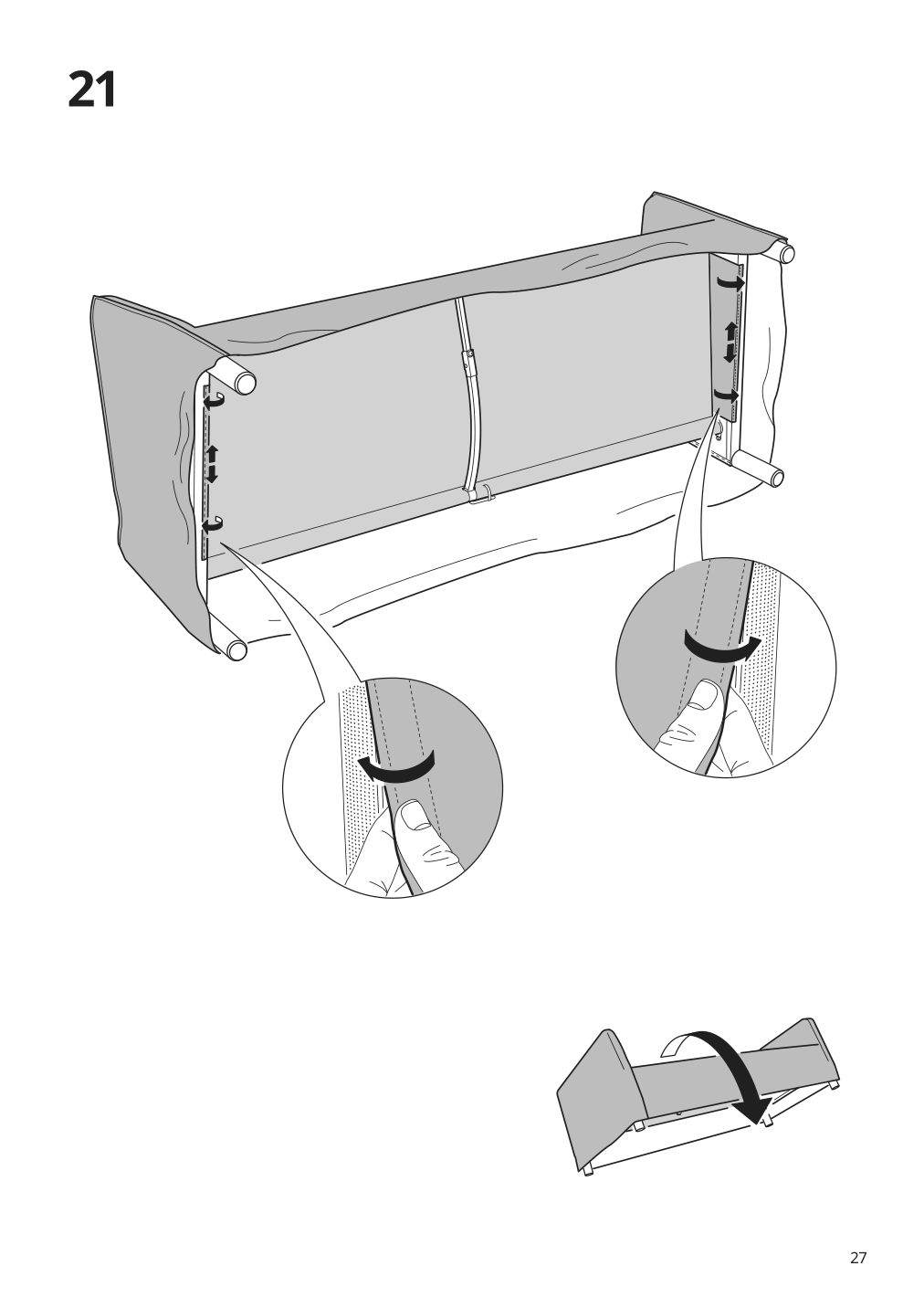 Assembly instructions for IKEA Backsaelen frame 3 seat sofa w chaise | Page 27 - IKEA BACKSÄLEN sofa with chaise 193.931.87