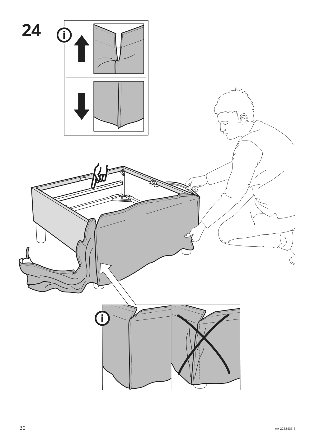 Assembly instructions for IKEA Backsaelen frame 3 seat sofa w chaise | Page 30 - IKEA BACKSÄLEN sofa with chaise 193.931.87