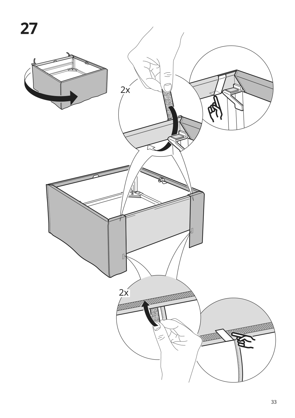 Assembly instructions for IKEA Backsaelen frame 3 seat sofa w chaise | Page 33 - IKEA BACKSÄLEN sofa with chaise 193.931.92