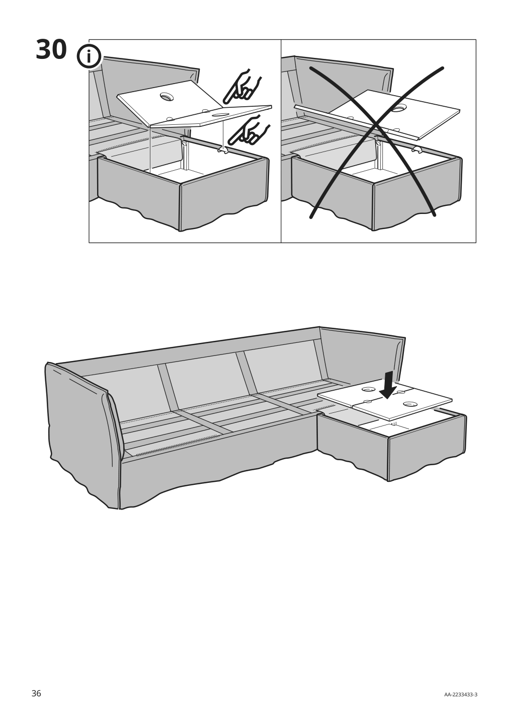 Assembly instructions for IKEA Backsaelen frame 3 seat sofa w chaise | Page 36 - IKEA BACKSÄLEN sofa with chaise 193.931.87