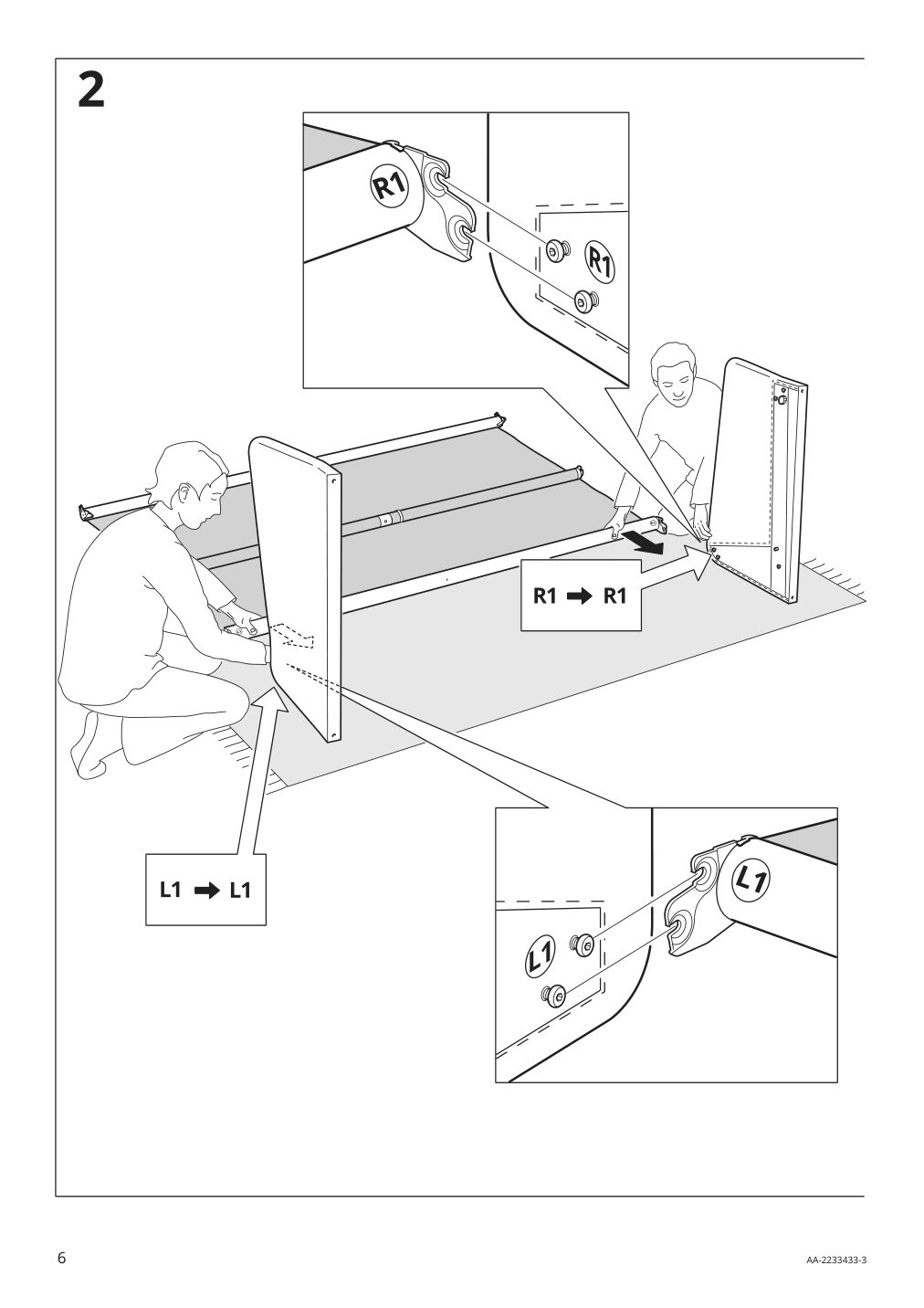 Assembly instructions for IKEA Backsaelen frame 3 seat sofa w chaise | Page 6 - IKEA BACKSÄLEN sofa with chaise 093.931.83