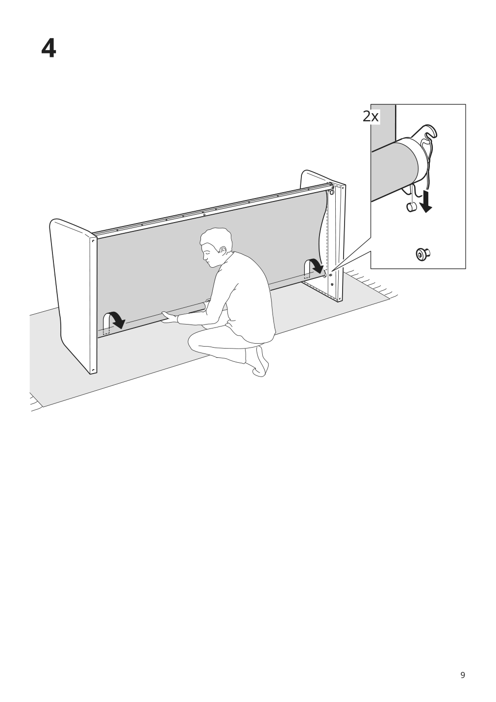 Assembly instructions for IKEA Backsaelen frame 3 seat sofa w chaise | Page 9 - IKEA BACKSÄLEN sofa with chaise 193.931.92