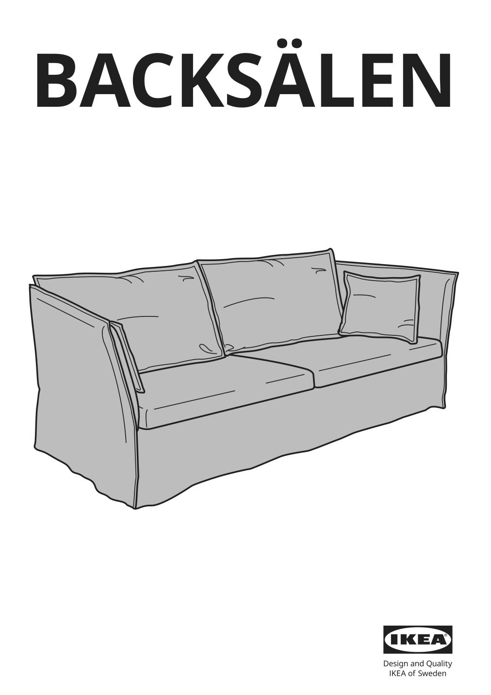 Assembly instructions for IKEA Backsaelen loveseat frame | Page 1 - IKEA BACKSÄLEN loveseat 193.931.68