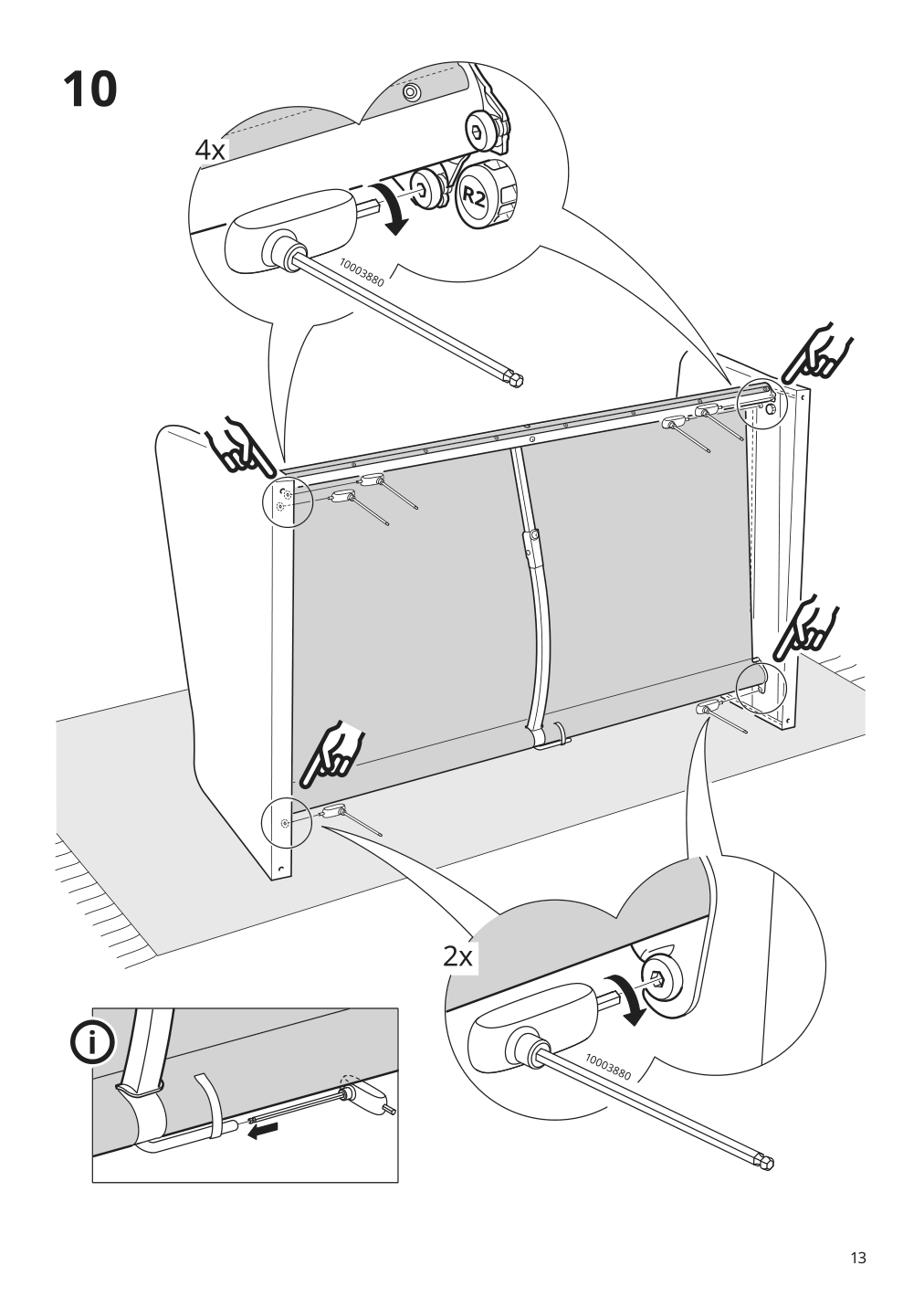 Assembly instructions for IKEA Backsaelen loveseat frame | Page 13 - IKEA BACKSÄLEN loveseat 193.931.68