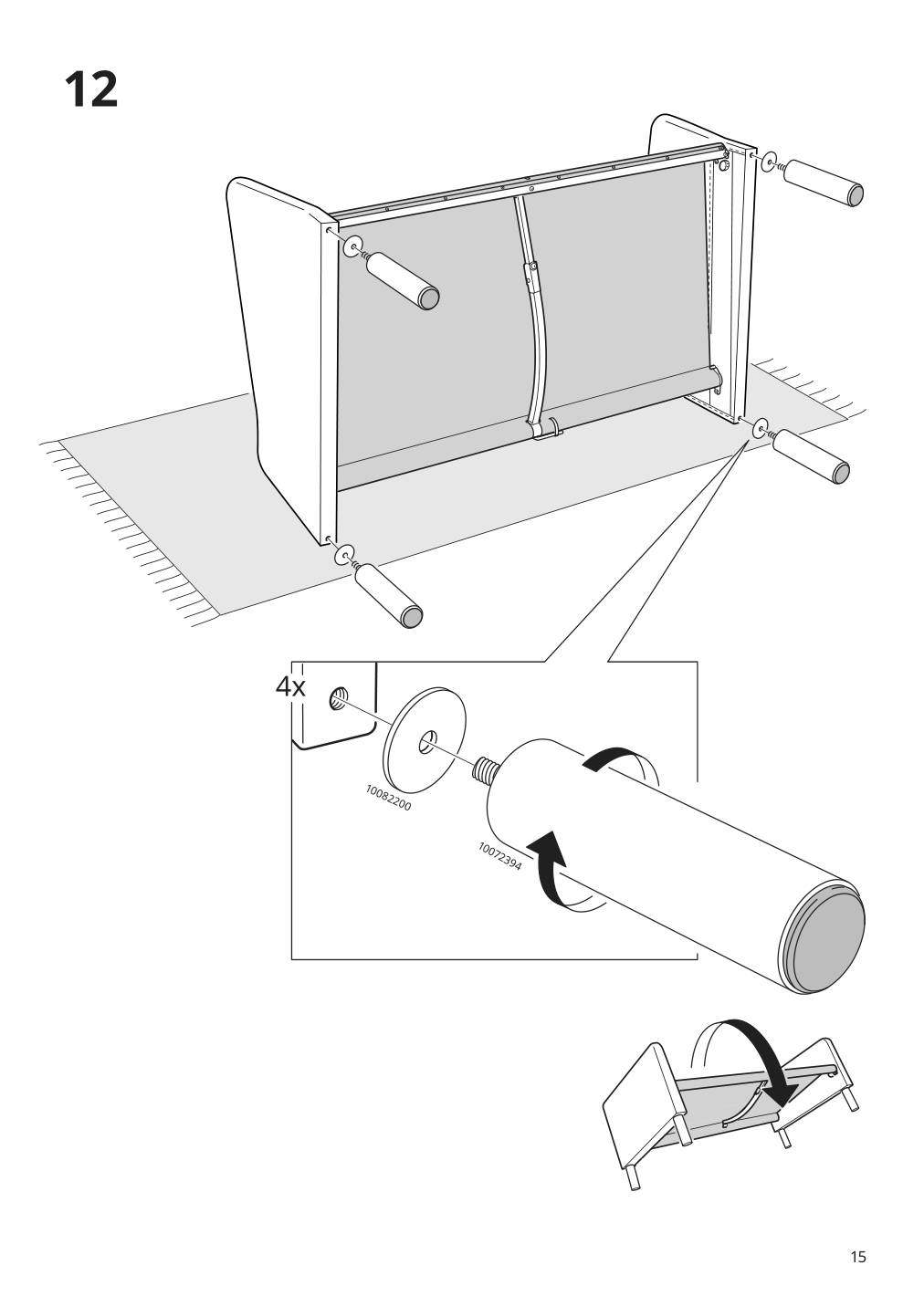 Assembly instructions for IKEA Backsaelen loveseat frame | Page 15 - IKEA BACKSÄLEN loveseat 193.931.68